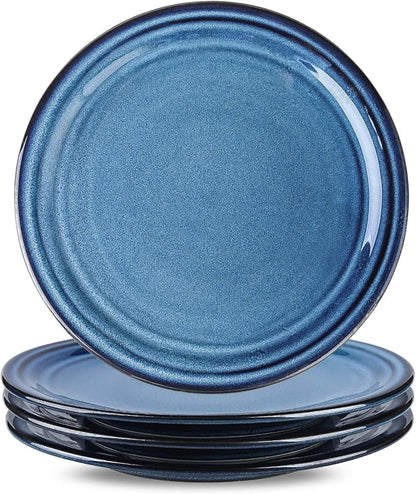 HASENSE Ceramic Dinner Plates Set of 4, 10 Inch Large Porcelain Pasta and Salad by Hasense