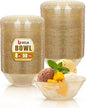 bUCLA 50Pack Gold Glitter Plastic Small Bowls - 8oz Disposable Ice by BUCLA