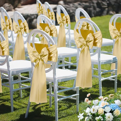 VACVELT Gold Satin Table Runners, 12x72 Inch, 6 Pack, Scalloped Edge | Silky - Image 9