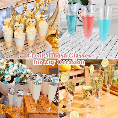SUREHOME Plastic Champagne Flutes 40 Pack Disposable Champagne Glasses 5oz - Image 7