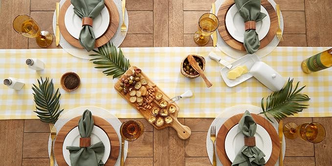 DII Checkered Tabletop Collection 100% Cotton, Machine Washable, Table Runner - Image 7