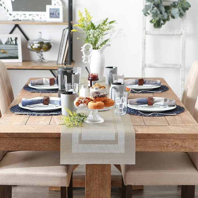 DII PVC Tabletop Collection Woven Indoor/Outdoor, Table Runner - Image 4