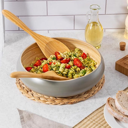 Dehaus® 12" Extra Large Bamboo Salad Servers - Image 9
