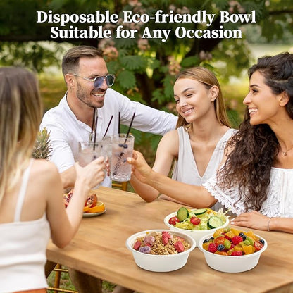 20 OZ 150 Count Disposable Compostable Paper Soup Bowls - Image 7
