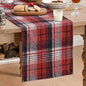 Artoid Mode Red Dark Blue Farmhouse Plaid Valentine Table Runner, Winter Rustic by ArtoidMode