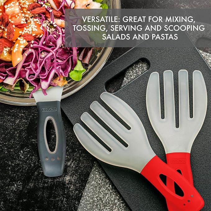 Dexas Long Handled Salad Hands, BPA-Free Salad Tossing and Serving Tools - Image 4