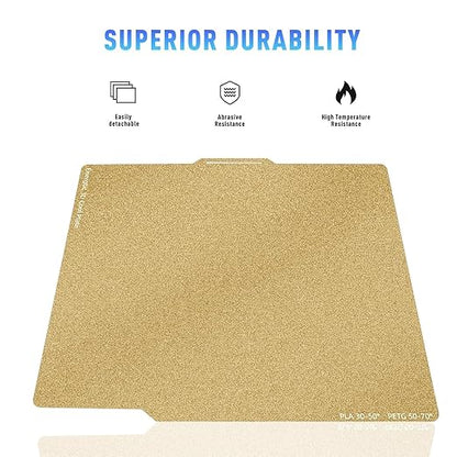 257 * 257mm 2 pcs A1 PEI Build Plate Double Sided Smooth Textured Heated Bed,Flexible Removable Spring Bed Plate for Bambu Lab A1/X1/X1C/X1E/P1P/P1S 3D Printer