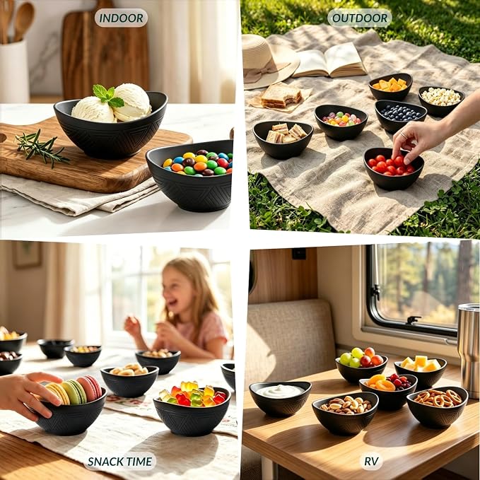 Wheat Straw Bowls 10 OZ Small Bowls Unbreakable Small Serving Bowls - Image 8