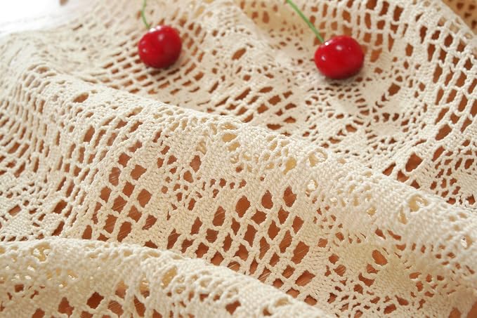 meioro Crochet Lace Table Runner, 12x72 Inch Boho Cotton Table Runners - Image 9