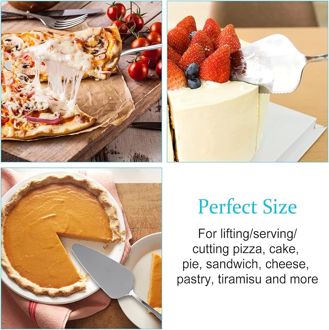 RETON 5 Pcs Pie Server Set, Stainless Steel Cake Cutter Pizza Spatula Server - Image 7