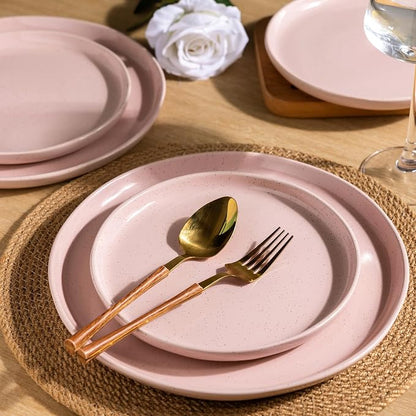 AmorArc Dinnerware Sets for 6, 18 Pieces Ceramic Plates and Bowls Set | Scratch - Image 4