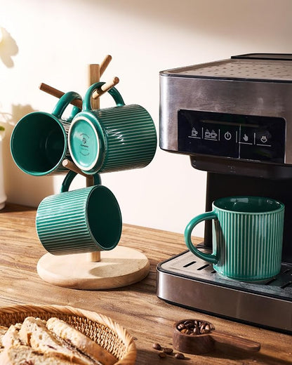 famiware Coffee Mug Set for 6, Star 12 oz Catering Mugs Cup Set - Image 4