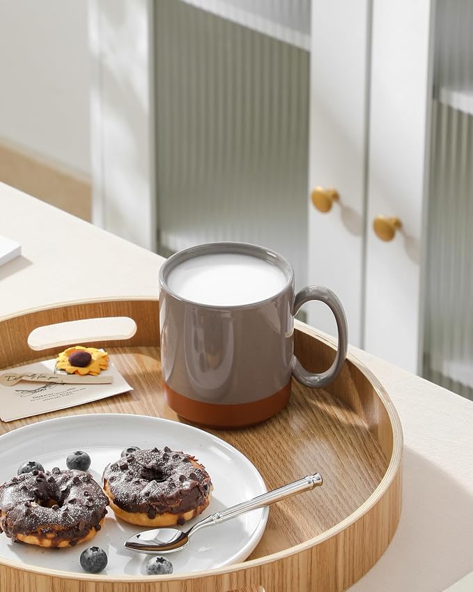 MALACASA 16oz Ceramic Coffee Mugs Set of 4, Stackable Coffee Cups - Image 9