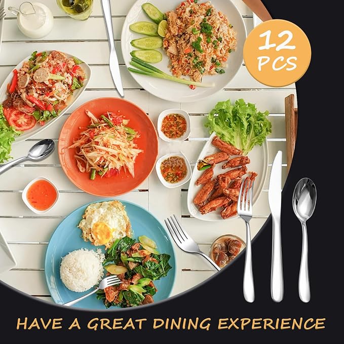 SANTUO Stainless Steel 12PCS Dinner Set combo - Image 4