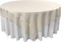 LA Linen Polyester Poplin Washable Square Tablecloth, Stain and Wrinkle Resistant Table Cover 72x72, Fabric Table Cloth for Dinning, Kitchen, Party, Holiday 72 by 72-Inch, Ivory