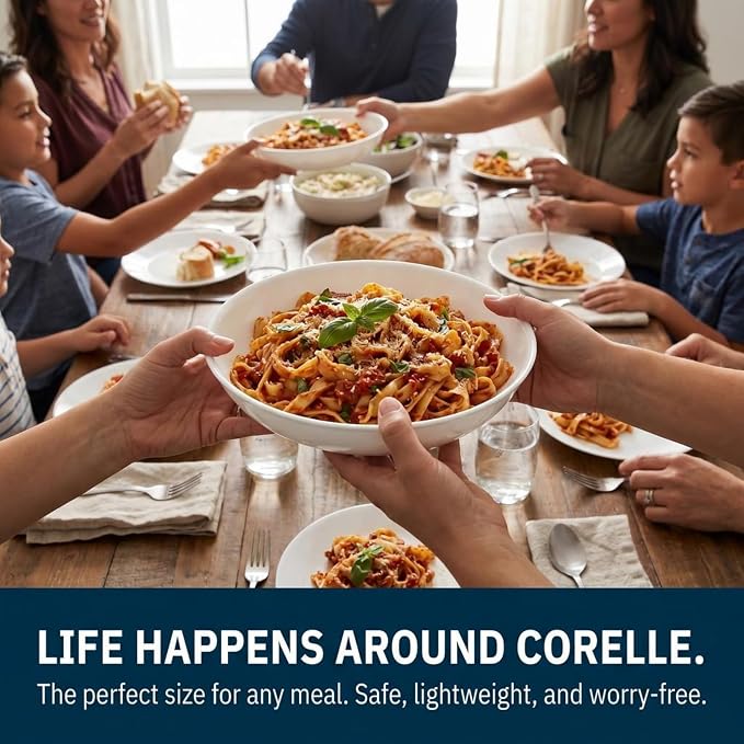 Corelle 4-Pc Versa Bowls for Pasta Salad and More, Service for 4, Durable and - Image 3