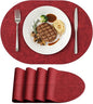Placemats Set of 4, 11.8 x 17 Inch, Waterproof Wipeable Reversible PU Placemat by homing