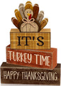 Moucuny 4 Pcs Fall Decorations for Home Wooden Turkey Decor Thanksgiving Tiered by Moucuny