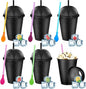 6 Set Slushie Cups with Dome Lids and Straws Detachable Spoon Straws Reusable by Unknown