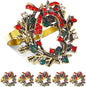 ZeeDix Christmas Wreath Napkin Rings Set of 6, Holiday Christmas Napkin Ring Holders for Cloth Napkins, Xmas Napkin Rings for Thanksgiving Holiday Dinner Party Table Setting