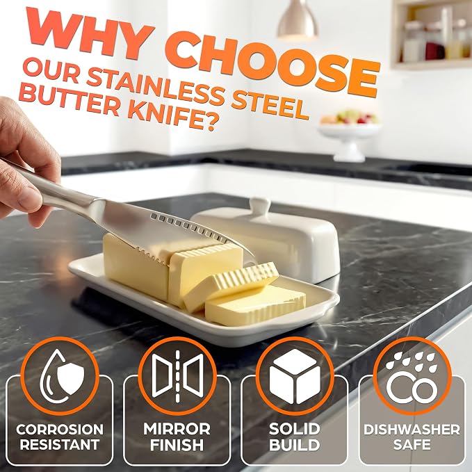 DIMROM 3 in 1 Butter Knife for Hard Butter Set of 2 - Image 3