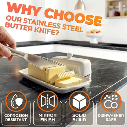DIMROM 3 in 1 Butter Knife for Hard Butter Set of 2 - Image 3