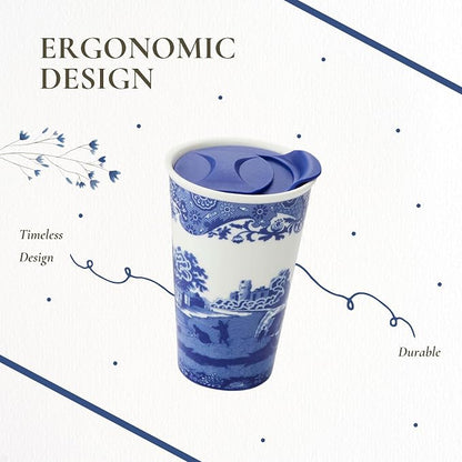 Spode Blue Italian 8oz Porcelain Travel Mug - Image 7