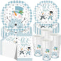 Funnymoom 250 Pcs Winter Snowman Party Decorations by Funnymoom
