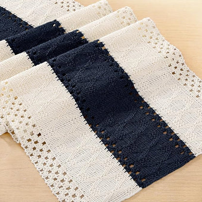 Boho Table Runner Summer Farmhouse Rustic Dining Dresser Scarf Home Decor | - Image 2