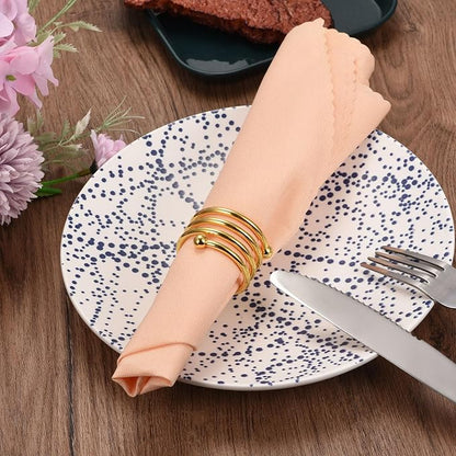 uxcell Metal Napkin Rings Set of 6, Spiral Napkin Ring Holder Buckle - Image 2