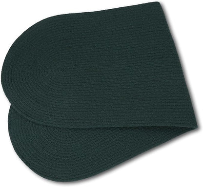 Encasa XO Dining Table Runner, Handmade Ribbed Cotton 12"x36" Dark Green | 100% - Image 7