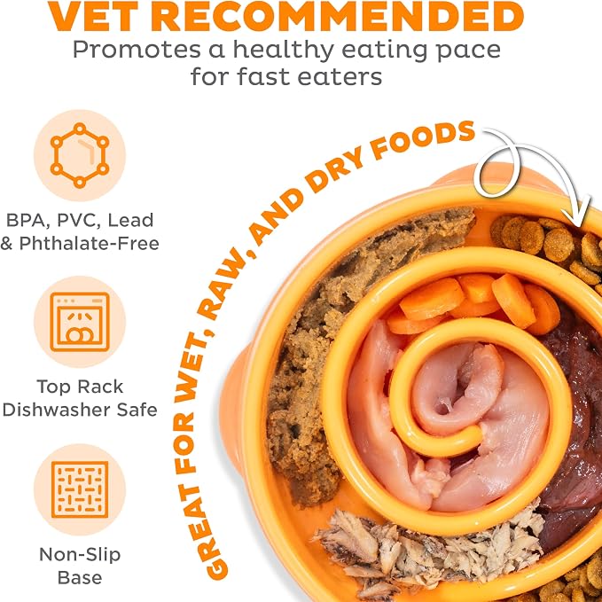 Outward Hound Fun Feeder Slo Bowl – Medium 2‑Cup Capacity, Slow Feeding - Image 3