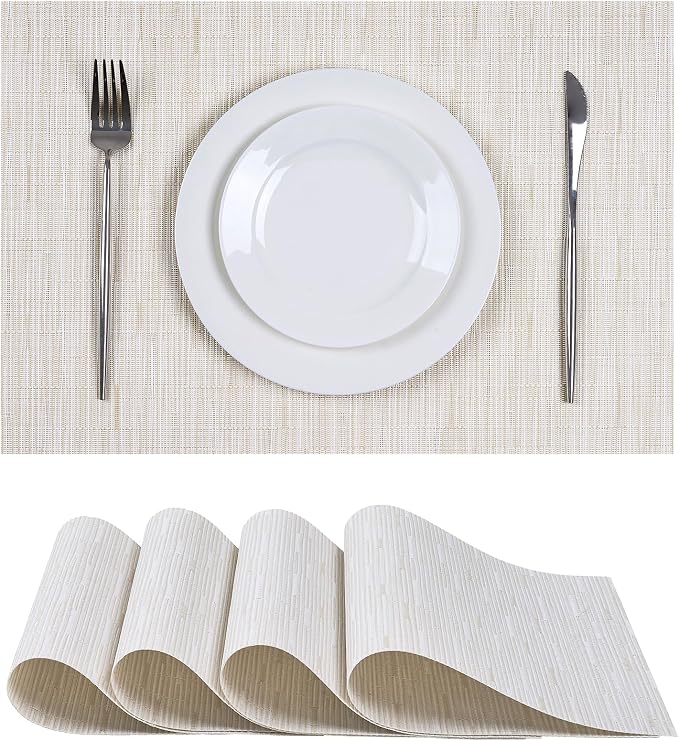 Leetaltree Pale Beige Placemats Set of 4 by Leetaltree-ArtatEveryTable