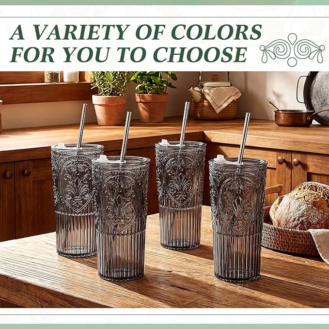 2 Set 20oz Vintage Plastic Tumbler - Image 5