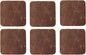 Set of 6 Coaster Geniune Leather Tea Coasters by RusticVintage