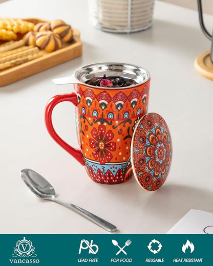 vancasso 18 Oz Tea Infuser Mug - Image 3