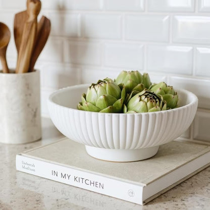 Decorative Concrete Fruit Bowl For Kitchen Counter Or Table Decor – Premium by KIBAGA