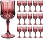 Ciaell 24 Pack Burgundy Plastic Wine Glasses by Ciaell