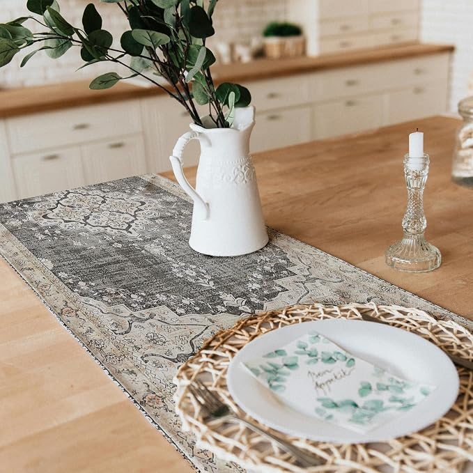Snycler Table Runner Boho Table Runners Vintage Elegant Farmhouse Table Center - Image 3