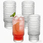 Large Capacity 16 oz Hobnail Drinking Glasses Set of 4, Vintage Glassware by Cowjut