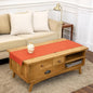 Solino Home Cotton Linen Table Runner Burnt Orange Hemstitch, 14 x 48 in | by SolinoHome