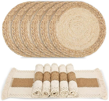 Handmade Boho Placemats Set of 6 by Zology