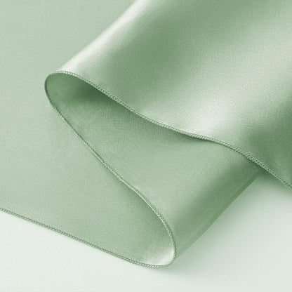 Horbaunal 6 Pack Satin Runners 12 x 72 Inch, Sage Green | Bright Silky Smooth - Image 8