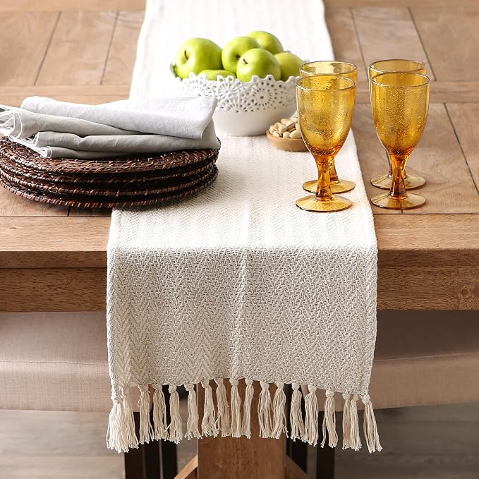 DII Woven Basic Tabletop Collection Chevron Table Runner - Image 2