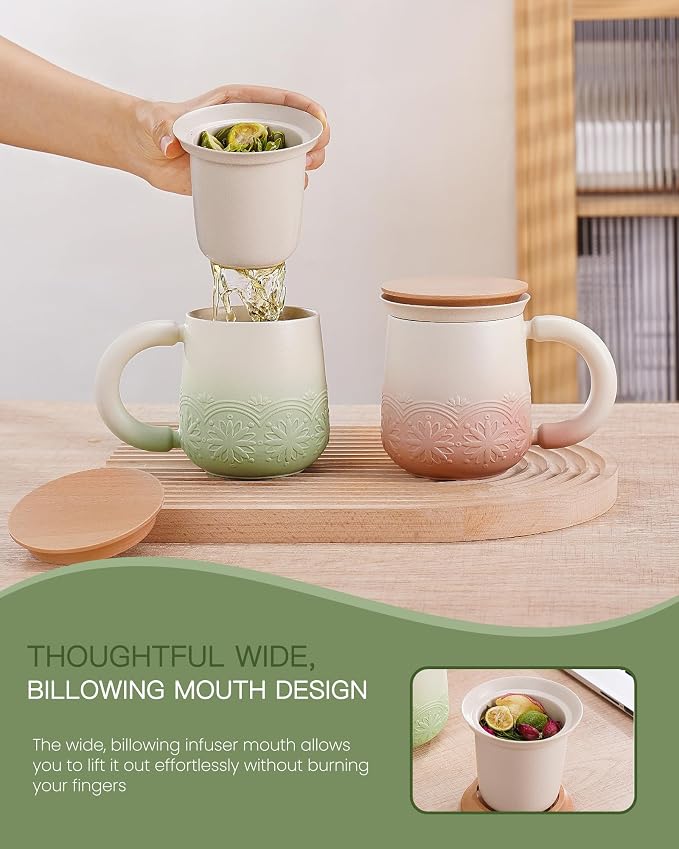 ZENS Tea Mug with Infuser and Lid - Image 3