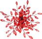 Napkin Rings Set of 8 for Dining Table Decoration Parties Everyday Metal Napkin Holder Leaf Red (Pack of 8)