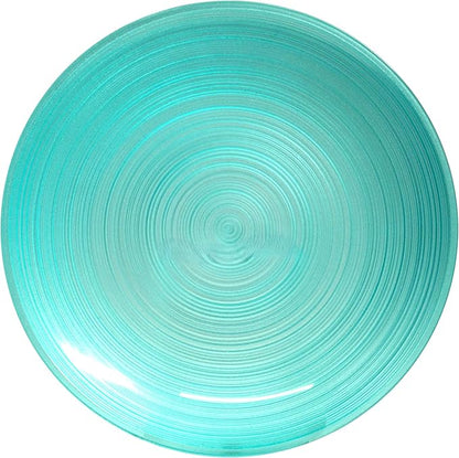 " OCCASIONS " 100 Plates Pack,(50 Guests) Premium Wedding Party Disposable Plastic Plates Set -50 x 10'' Dinner + 50 x 7'' Salad/Dessert (Belize in Aqua)