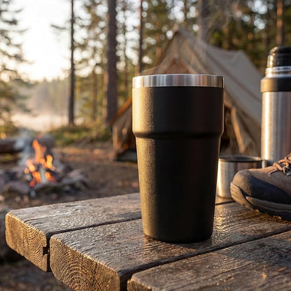 MEWAY 16oz Tumbler Double Wall Vacuum Insulated Travel Mug Bulk, Stainless - Image 6