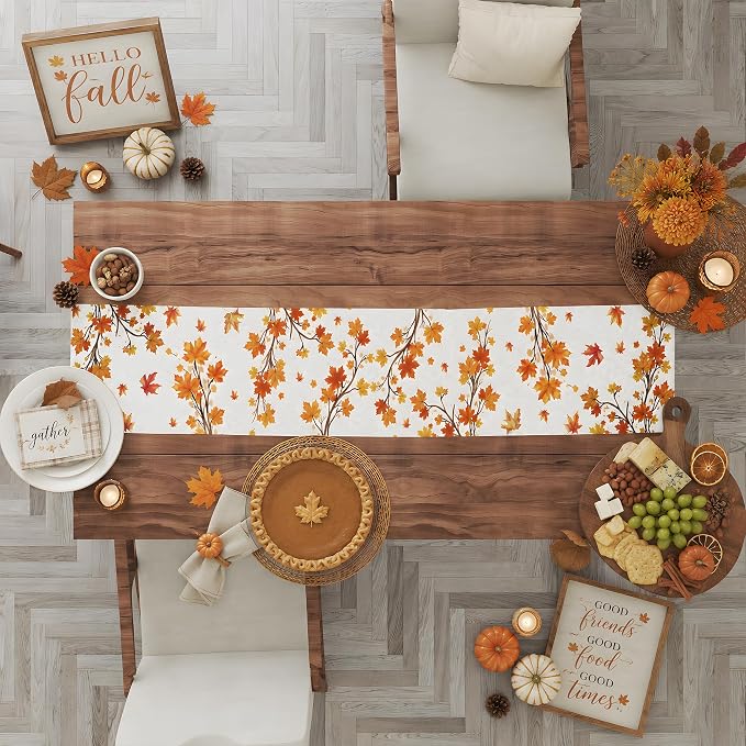 Fall Decor - Maple Leaf Table Runner | Autumn Decorations - Image 5