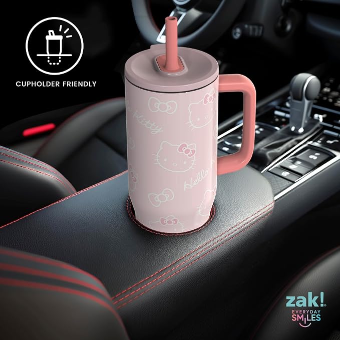 Zak Designs Hello Kitty 30oz Spill-Proof Insulated Stainless Steel Tumbler | - Image 8